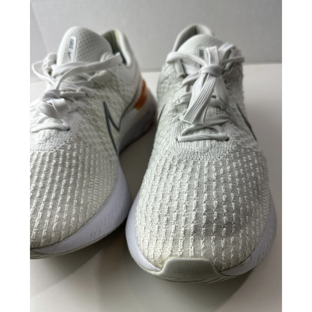 Nike React Infinity Run Flyknit 3 Shoes White Grey Kumquat Mens 11.5 DH5392-100 - Picture 9 of 16